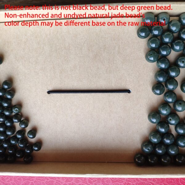 10 pcs  -  50 pcs 6 - 20 mm natural deep green nephrite bead smooth natural jade bead - Image 5