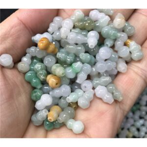 20 pcs / 50 pcs 9mm natural jadeite gourd bead high quality Burmese jade bead
