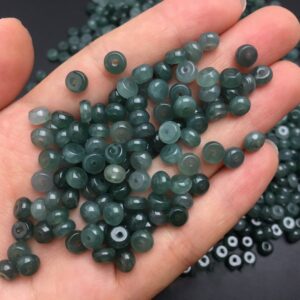 20 pcs / 50 pcs 6 mm high quality natural Guatemala jadeite drum shape bead