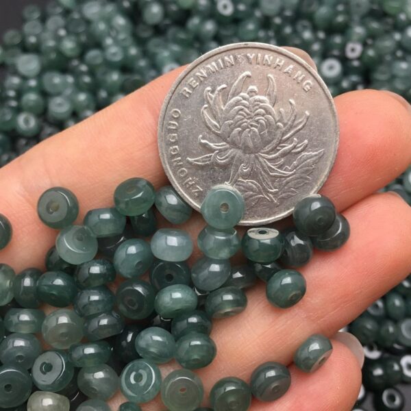 20 pcs / 50 pcs 6 mm high quality natural Guatemala jadeite drum shape bead - Image 3