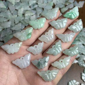 22 mm 5 / 10 high quality natural Jadeite butterfly shape bead jade bead
