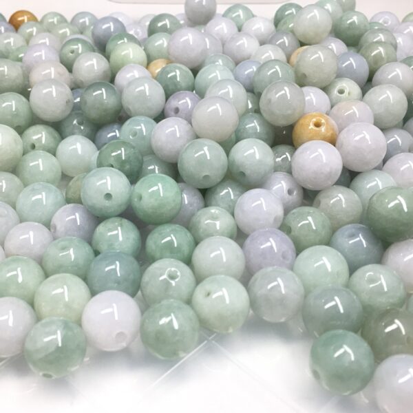20 pcs / 50 pcs 13 mm natural Burmese jadeite round shape jadeite bead - Image 5