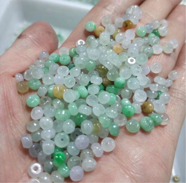 20 pcs / 50 pcs 5.5 mm nice high quality natural Burmese jadeite drum shape bead - Image 9