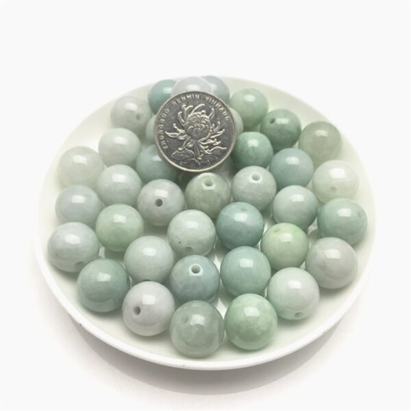 20 pcs / 50 pcs  13 mm natural Burmese jadeite round shape bead - Image 6