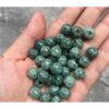 20 pcs / 50 pcs 6 - 13 mm high quality natural Burmese jadeite flower pattern round shape bead