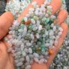 natural colorful jadeite rice shape bead
