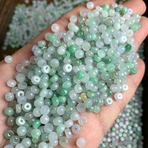 small genuine natural jadeite donut shape bead