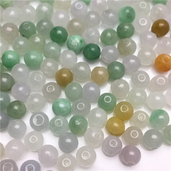 small natural colorful jadeite round shape bead - Image 5
