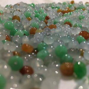 small clear genuine natural jadeite donut shape bead