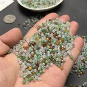 small round shape colorful jade bead natural jadeite bead