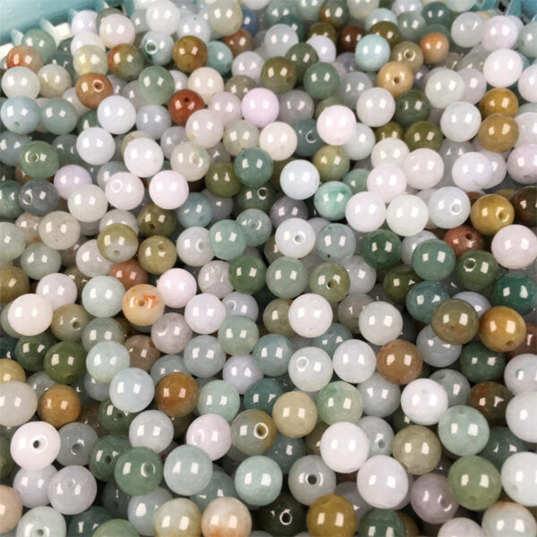 100 pcs round shape colorful jade bead natural jadeite bead - Image 4