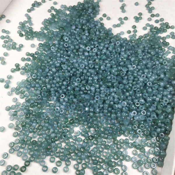 50 pcs small ring shape clear blue jade bead natural jadeite bead - Image 8