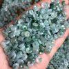 donut green texture clear jadeite bead