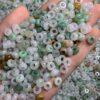 ring shape natural colorful jadeite bead jade bead