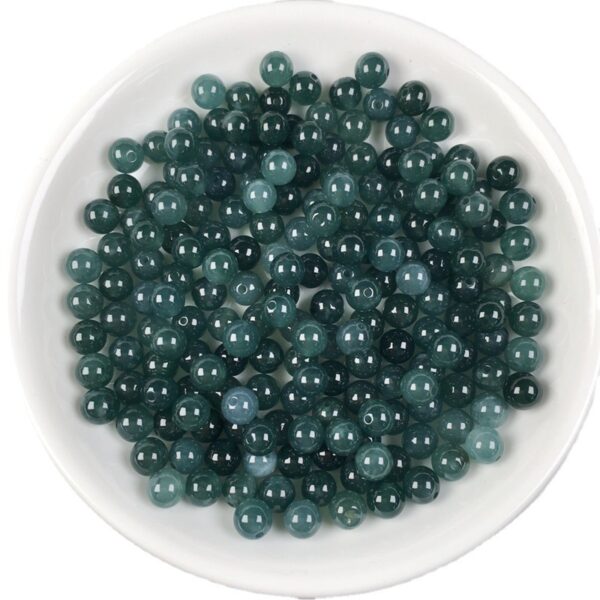 50 pcs round shape clear blue green Guatemala jadeite bead - Image 5