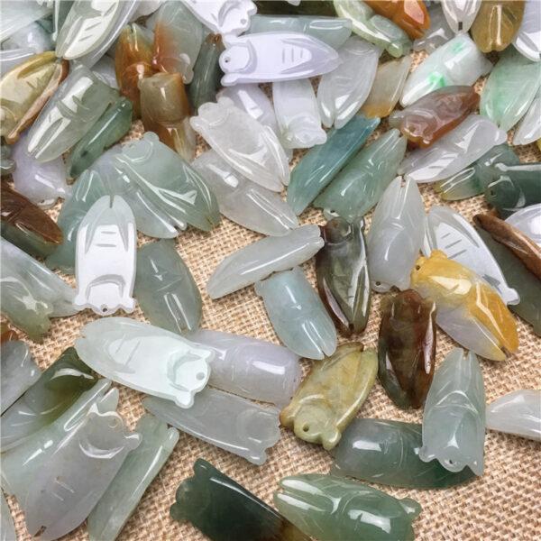 cicada charm, cicada pendant, jade cicada, jade bead, jadeite bead, jade pendant - Image 10