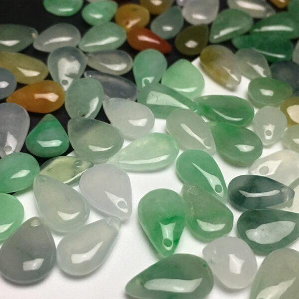 droplet shape jade bead natural colorful jadeite bead - Image 4