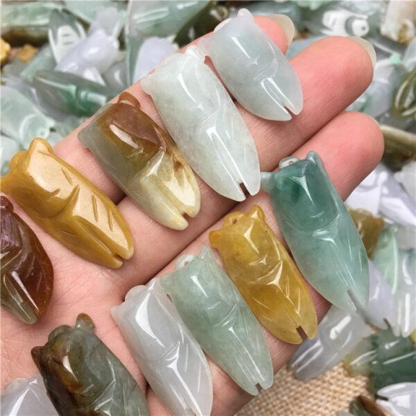 cicada charm, cicada pendant, jade cicada, jade bead, jadeite bead, jade pendant - Image 4