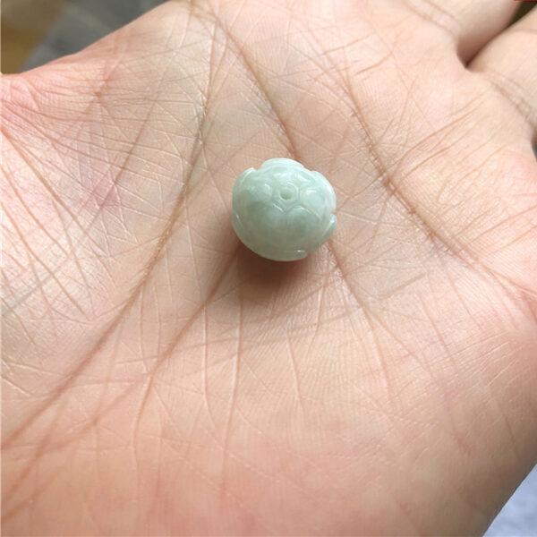 genuine natural jadeite lotus flower shape bead - Image 5
