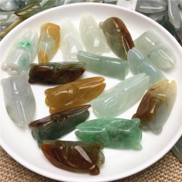 cicada charm, cicada pendant, jade cicada, jade bead, jadeite bead, jade pendant - Image 6