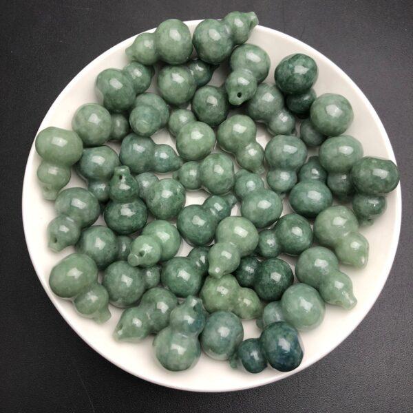 gourd bead, gourd pendant, jade gourd, jade bead, jadeite bead, jade pendant, green jade bead - Image 6