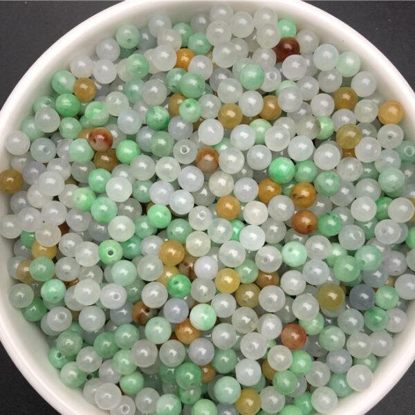 round bead, colorful pendant, jade bead, jadeite bead, colorful jade bead, small bead - Image 6