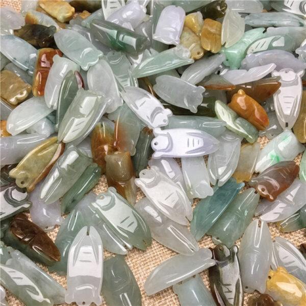 cicada charm, cicada pendant, jade cicada, jade bead, jadeite bead, jade pendant - Image 8