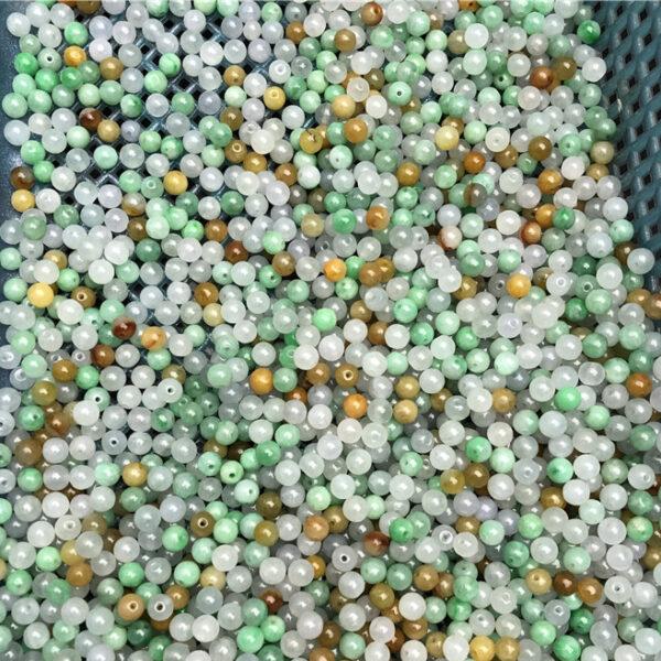 round bead, colorful pendant, jade bead, jadeite bead, colorful jade bead, small bead - Image 8