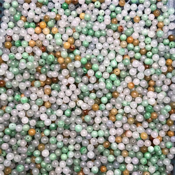 round bead, colorful pendant, jade bead, jadeite bead, colorful jade bead, small bead - Image 9