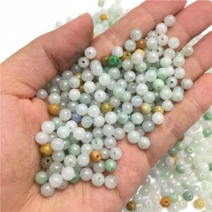 round beads, jade bead, jadeite bead, white bead, green bead, small bead