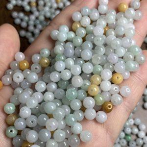 round beads, jade bead, jadeite bead, white bead, green bead, small bead