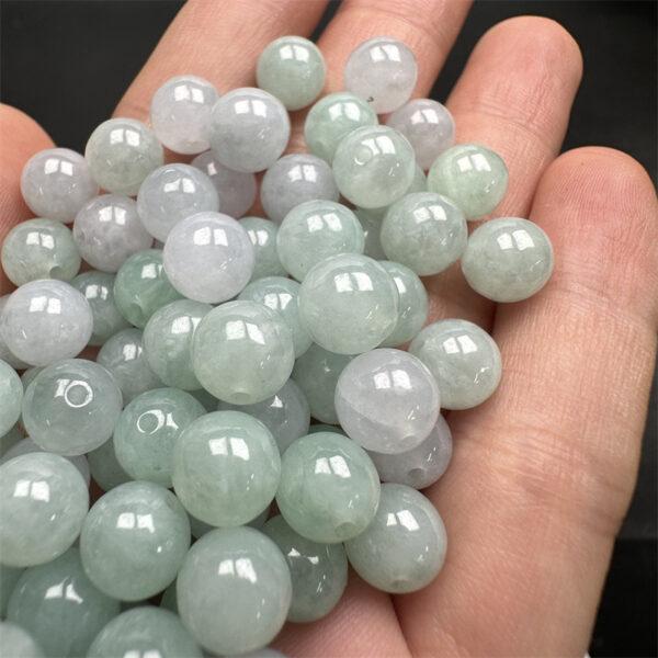 round bead, jade bead, jadeite bead, ice bead, green bead - Image 2