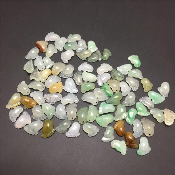 little feet beads, jade bead, jadeite bead, colorful bead, jade charm - Image 3