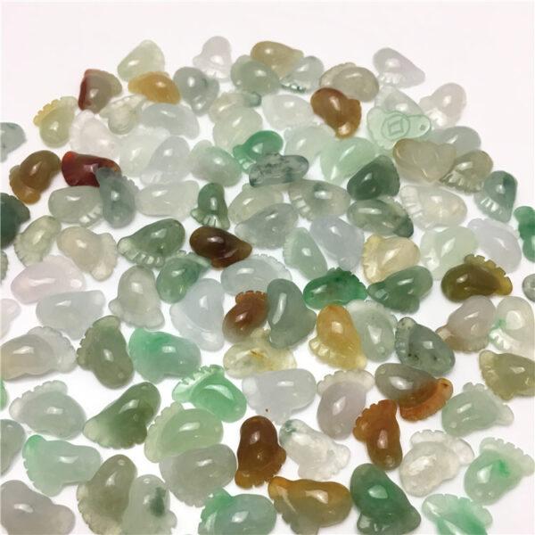little feet beads, jade bead, jadeite bead, colorful bead, jade charm - Image 4