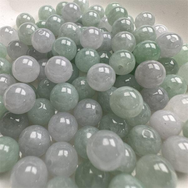 round bead, jade bead, jadeite bead, ice bead, green bead - Image 5