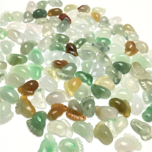 little feet beads, jade bead, jadeite bead, colorful bead, jade charm - Image 5