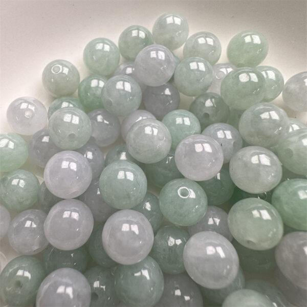 round bead, jade bead, jadeite bead, ice bead, green bead - Image 6