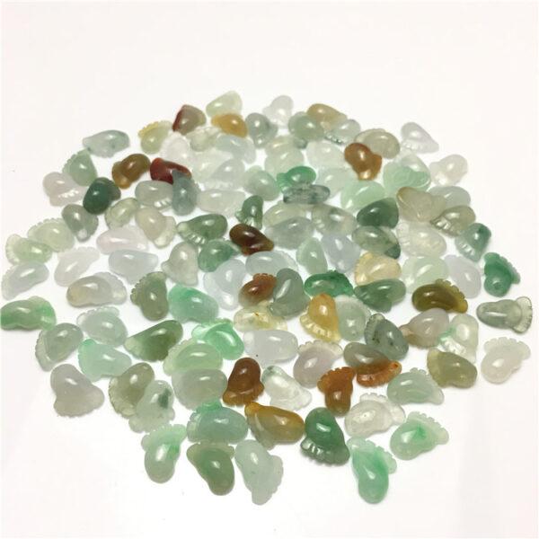 little feet beads, jade bead, jadeite bead, colorful bead, jade charm - Image 6