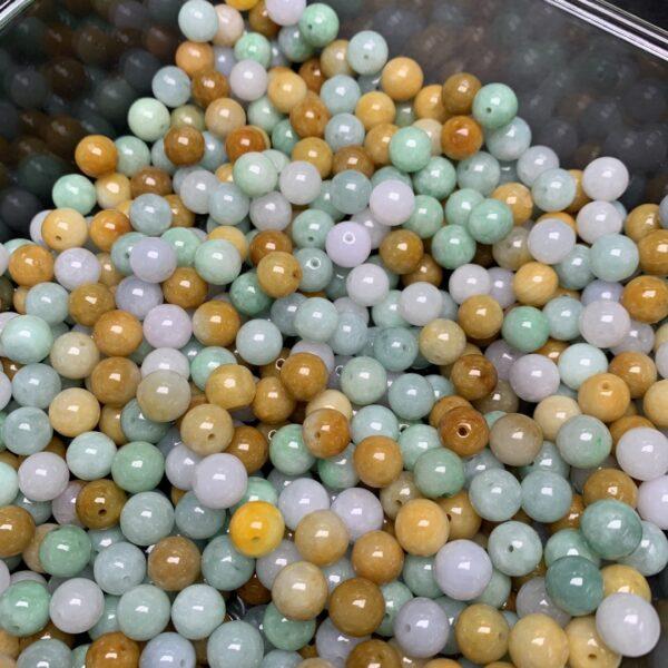 round beads, jade bead, jadeite bead, colorful bead, green bead - Image 7