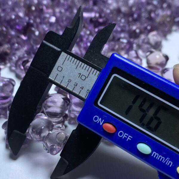 5 pcs / 10 pcs cute bear shape natural ametrine charm - Image 2