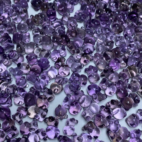 5 pcs / 10 pcs cute bear shape natural ametrine charm - Image 3