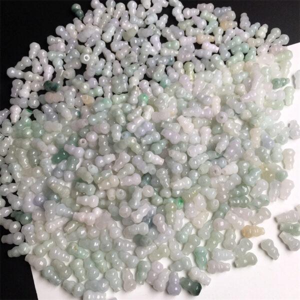 50 pcs gourd shape genuine natural green jadeite bead, jade bead, jade gourd - Image 4
