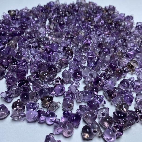 5 pcs / 10 pcs cute bear shape natural ametrine charm - Image 5