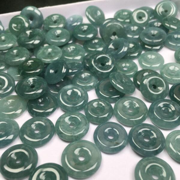 5 pcs / 10 pcs rondelle shape genuine natural blue green jadeite bead, jade bead - Image 5