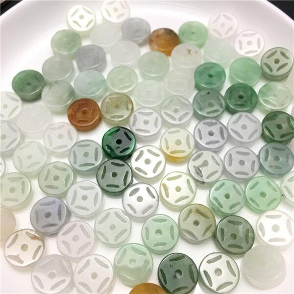 20 pcs / 50 pcs hollow heishe shape genuine natural colorful jadeite bead, jade bead - Image 5