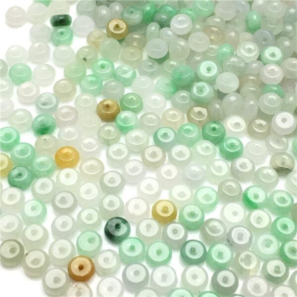 50 pcs / 100 pcs small rondelle shape genuine natural colorful jadeite bead, jade bead - Image 6