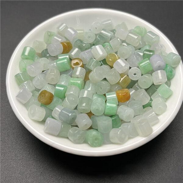 20 pcs / 50 pcs cylinder shape genuine natural icy colorful jadeite bead, jade bead - Image 8