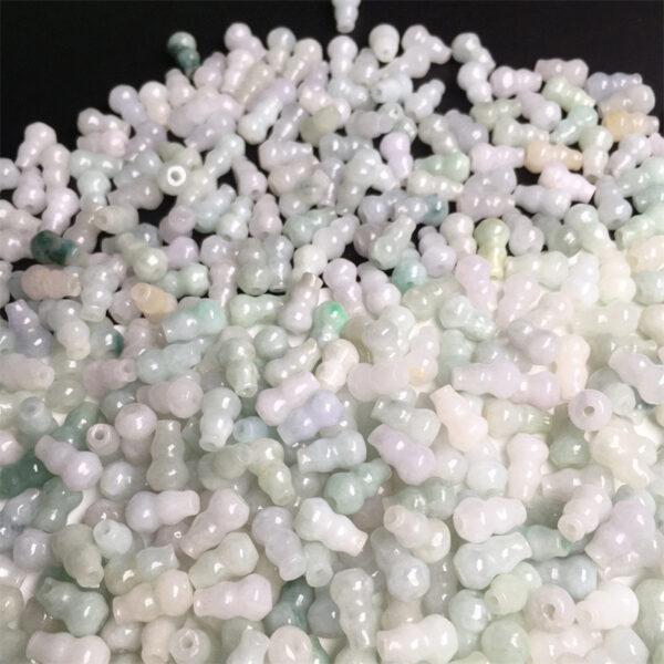 50 pcs gourd shape genuine natural green jadeite bead, jade bead, jade gourd - Image 8