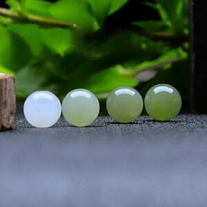 high quality round shape genuine natural nephrite jade bead