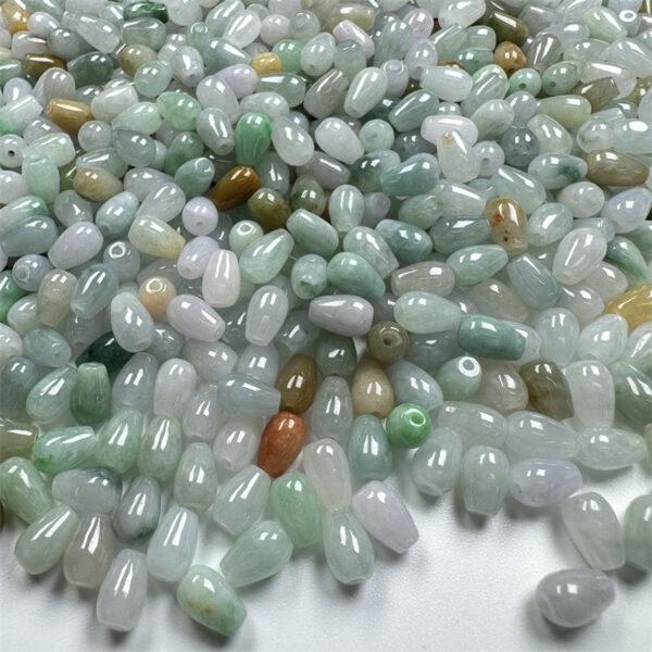 50 pcs 8.5 mm droplet shape genuine natural colorful jadeite bead - Image 6